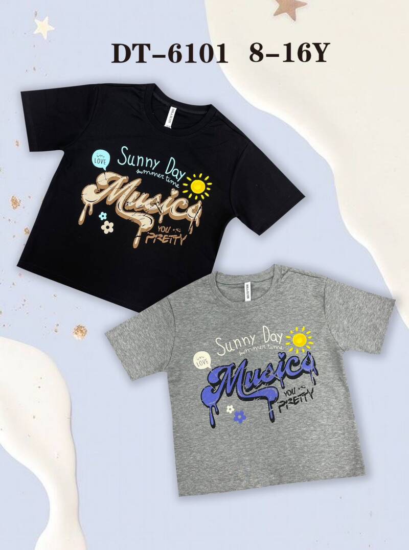 Bluzka dziewczęcy. Roz 8-16, Mix Kolor Paczka 5 szt.